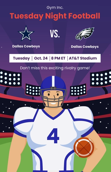 Free Tuesday Night Football Template to Edit Online Free Tuesday Night Football Template to Edit Online