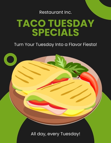 Taco Tuesday Flyer Template - Edit Online & Download