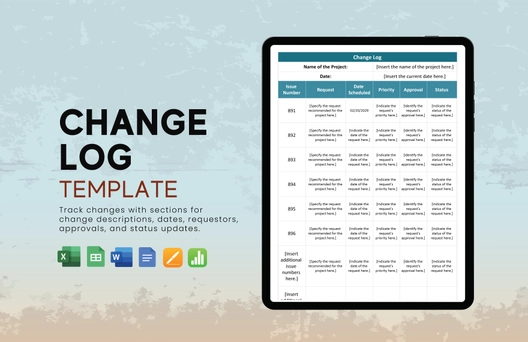 Change Log Template