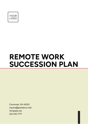 Free Remote Work Succession Plan Template to Edit Online
