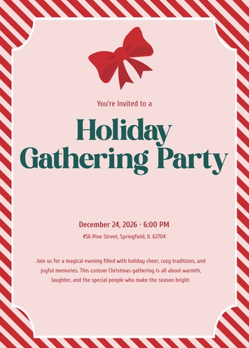 Free Custom Christmas Invitation Template to Edit Online