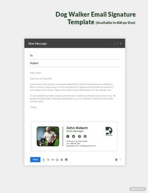 Dog Walker Email Signature Template