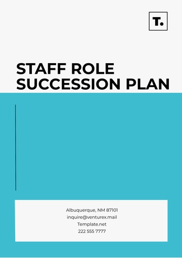 Free Staff Role Succession Plan Template to Edit Online