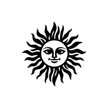 Free Black Sun Clipart to Edit Online