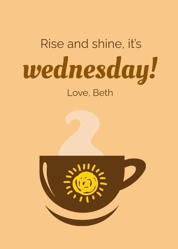 Free Wednesday Morning Greeting Template to Edit Online