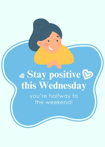 Free Positive Wednesday Message Template to Edit Online