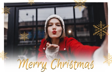 Free Christmas Postcard with Photo Template to Edit Online