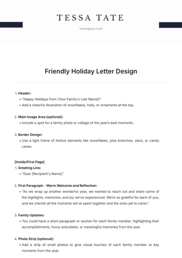 Free Friendly Holiday Letter Design Template to Edit Online