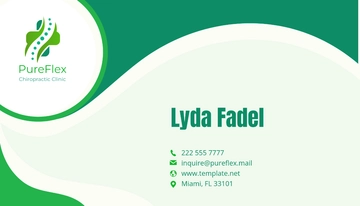 Free Chiropractic Clinic Business Card Template to Edit Online