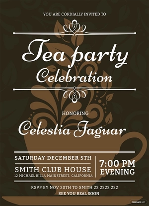 Tea Party Invitation Template