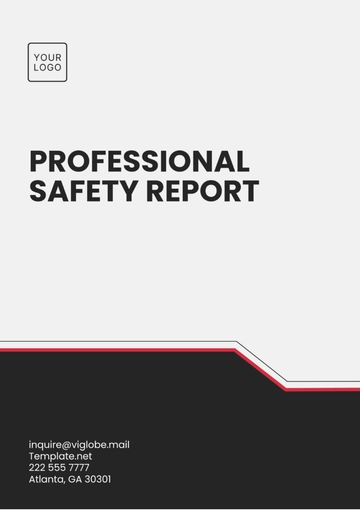 Free Professional Safety Report Template to Edit Online