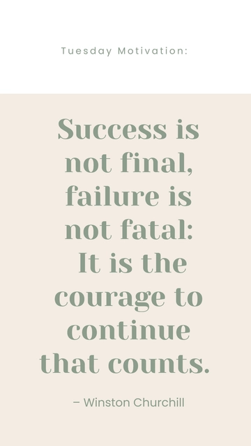 Free Tuesday Motivation Template to Edit Online