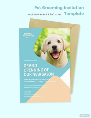 Pet Grooming Invitation Template