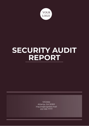 Free Security Audit Report Template to Edit Online