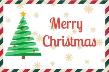 Free Aesthetic DIY Christmas Postcard Template to Edit Online