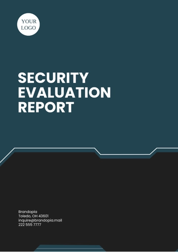 Free Security Evaluation Report Template to Edit Online