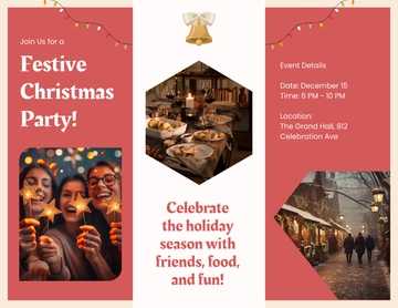 Free Christmas Party Brochure Template to Edit Online