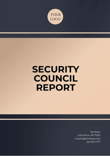Free Security Council Report Template to Edit Online