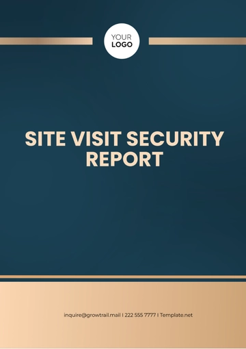Free Site Visit Security Report Template to Edit Online