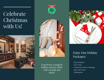 Free Christmas Hotel Brochure Template to Edit Online