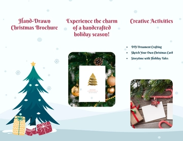 Free Hand-Drawn Christmas Brochure Design Template to Edit Online