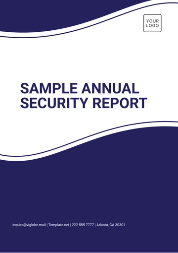 Free Sample Annual Security Report Template to Edit Online