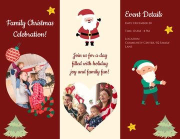 Free Christmas Family Event Brochure Template to Edit Online