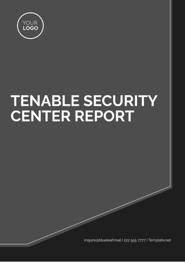 Free Tenable Security Center Report Template to Edit Online