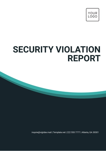 Free Security Violation Report Template to Edit Online
