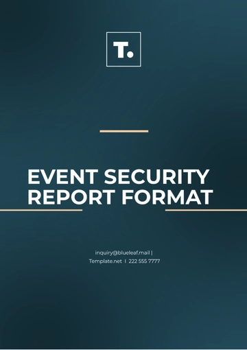 Free Event Security Report Format Template to Edit Online