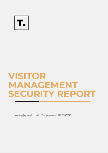 Free Visitor Management Security Report Template to Edit Online
