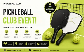 Free Sports Club Event Banner Template to Edit Online