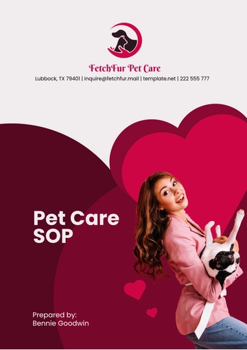 Free Pet Care SOP Template to Edit Online