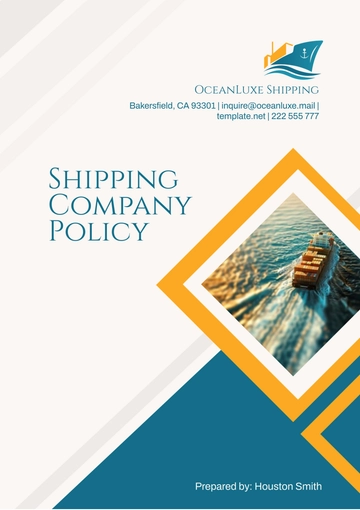 Free Shipping Company Policy Template to Edit Online