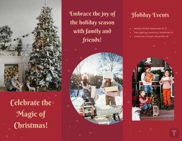 Free Christmas Holiday Brochure Template to Edit Online