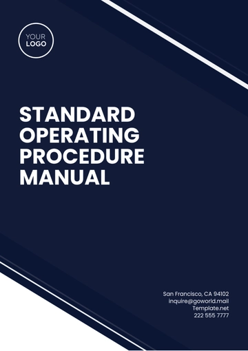 Free Standard Operating Procedure Manual Template to Edit Online