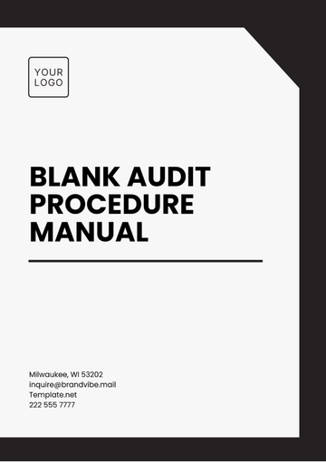 Free Blank Audit Procedure Manual Template to Edit Online