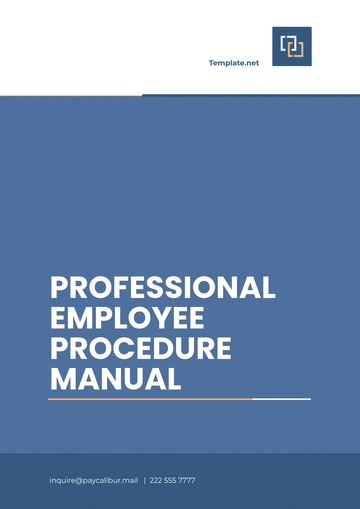 Free Professional Employee Procedure Manual Template to Edit Online