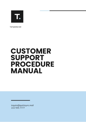 Free Customer Support Procedure Manual Template to Edit Online