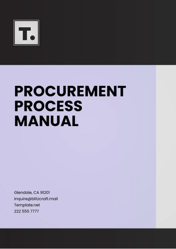 Free Procurement Process Manual Template to Edit Online