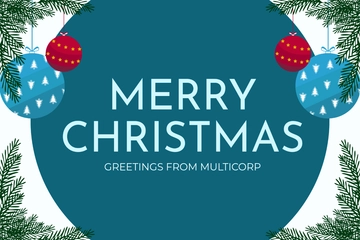 Free Corporate Christmas Postcard Template to Edit Online