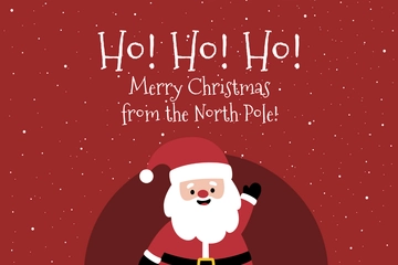 Free Whimsical Santa Christmas Postcard Template to Edit Online