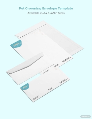 Pet Grooming Envelope Template