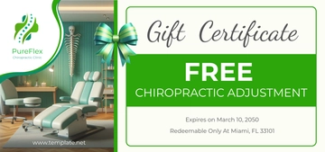 Free Chiropractic Clinic Gift Certificate Template to Edit Online