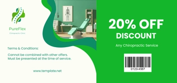 Free Chiropractic Clinic Discount Coupon Template to Edit Online