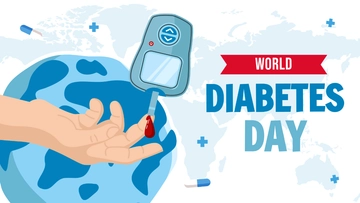 Free World Diabetes Day Presentation Template to Edit Online