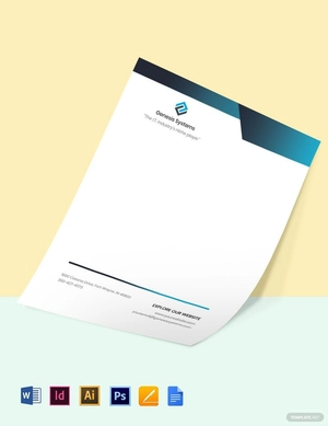 Software Company Letterhead Template