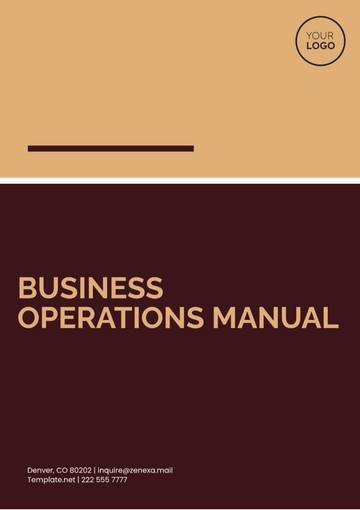 Free Business Operations Manual Template to Edit Online