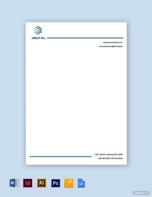 IT Services Letterhead Template