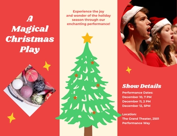Free Christmas Play Brochure Template to Edit Online